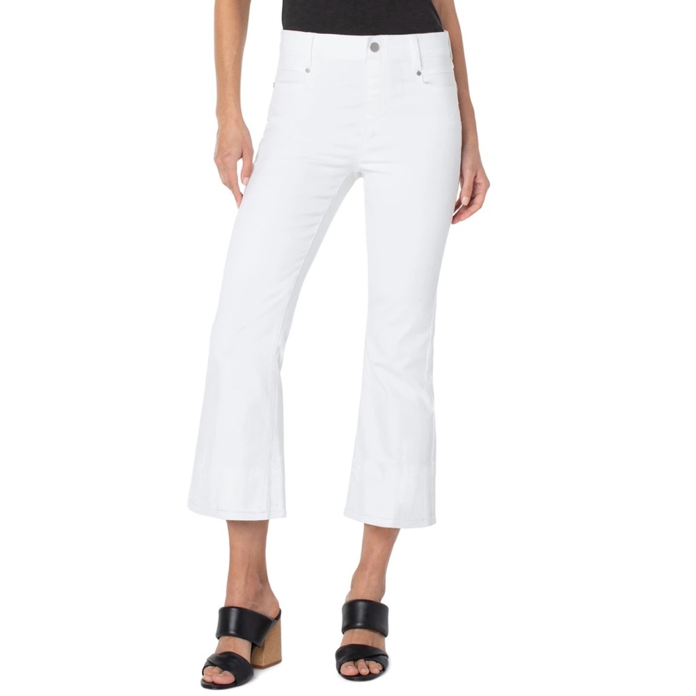 Liverpool Gia Glider Crop Flare pull-on denim